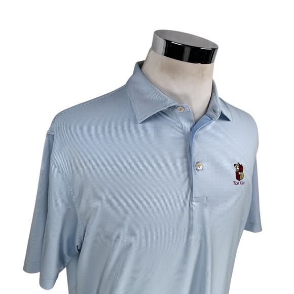 Peter Millar Summer Comfort Polo Shirt Men's Large Blue Harry Potter The Kiln - Picture 2 of 10